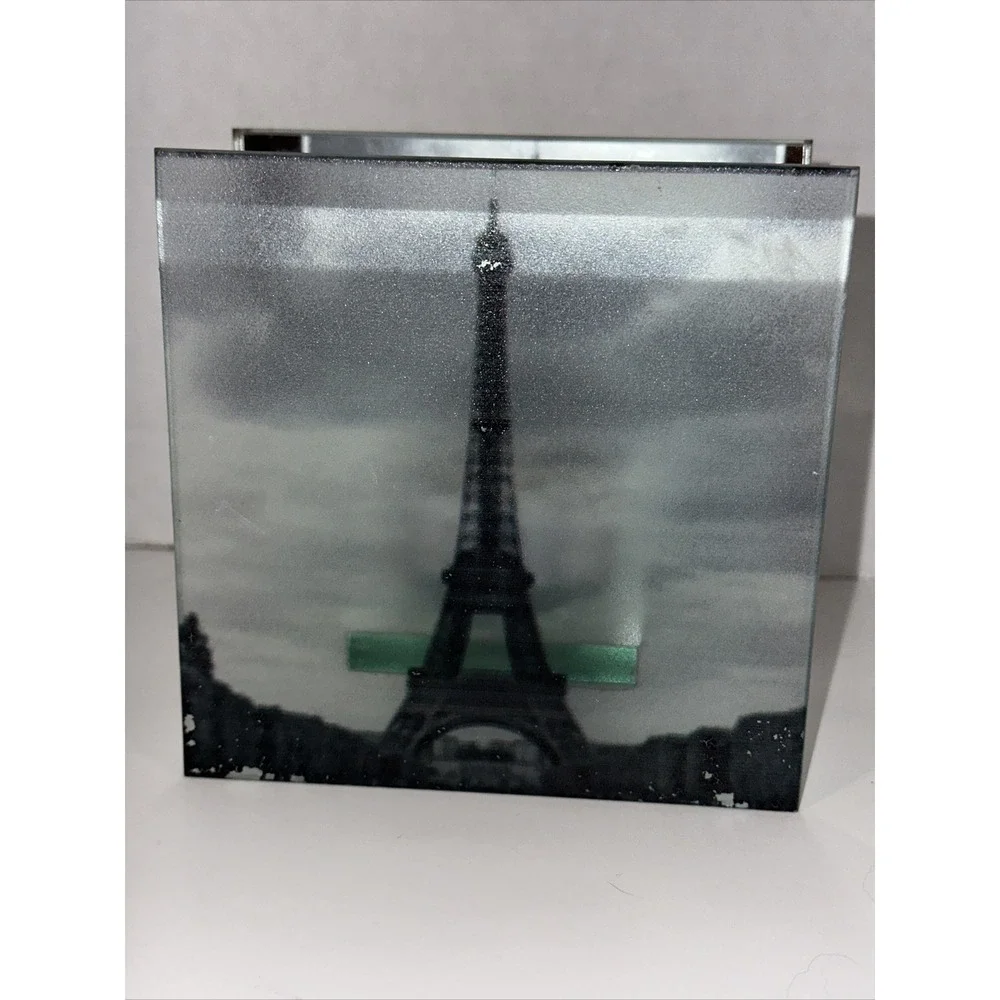 Pier 1 Imports Eiffel‎ Tower Glass Tea Light Candle Holder Paris Decor Mirror